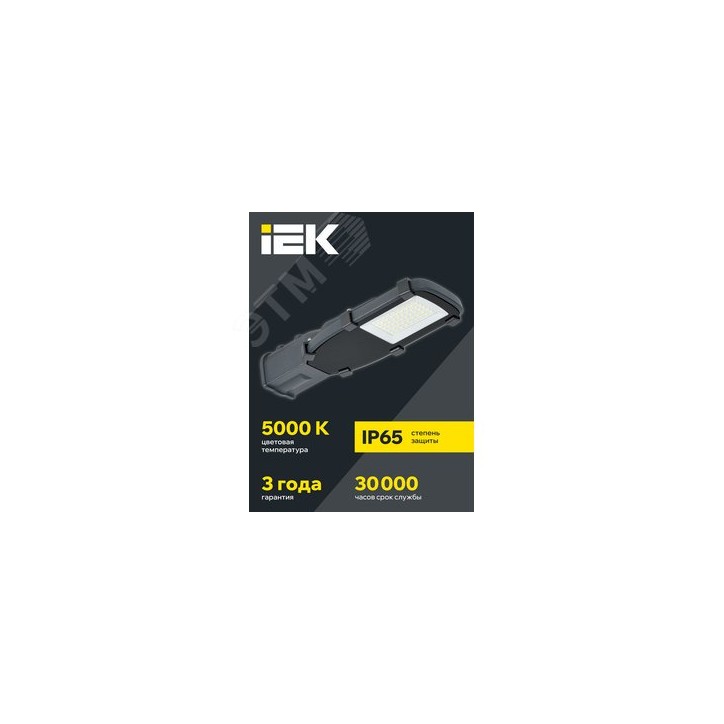 Светильник LED консольный уличный ДКУ 1002-30Д 5000К IP65 серый