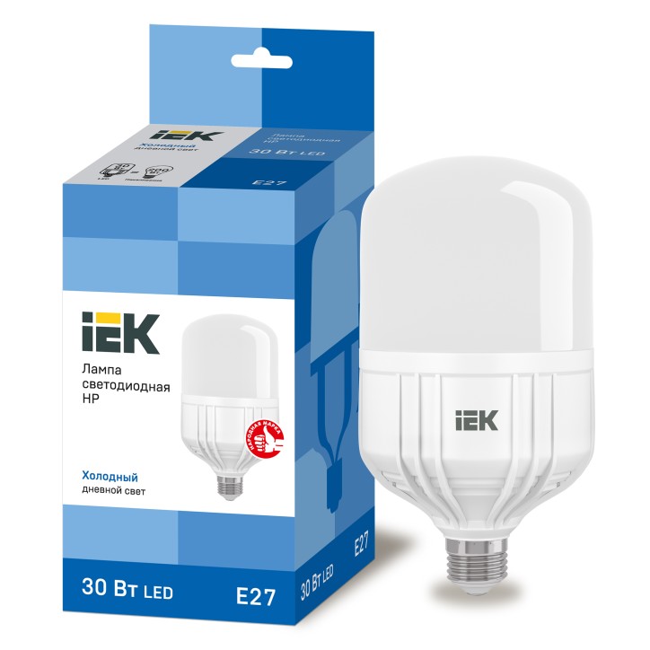Лампа светодиодная HP 30Вт 230В 6500К E27 IEK Лампа светодиодная HP 30Вт 230В 6500К E27 IEK