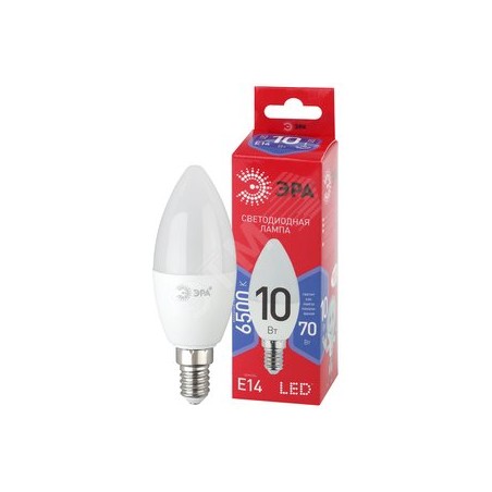 Лампа светодиодная LED B35-10W-865-E14 R (диод, свеча, 10Вт, хол, E14) (10/100/3500)