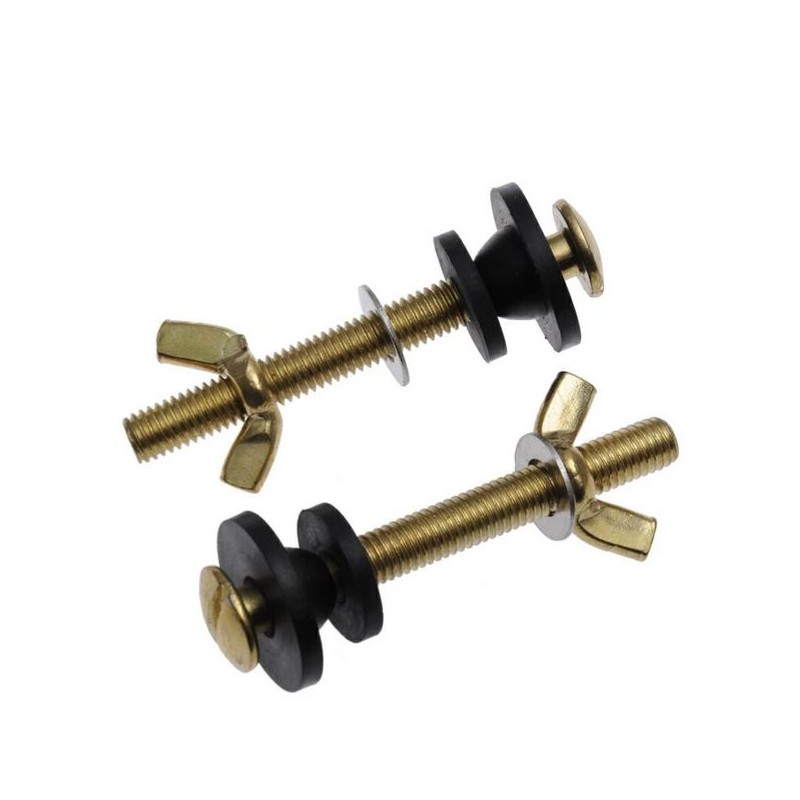 Комплект крепежа бачка к унитазу с гайкой 'барашек' (2 шт)