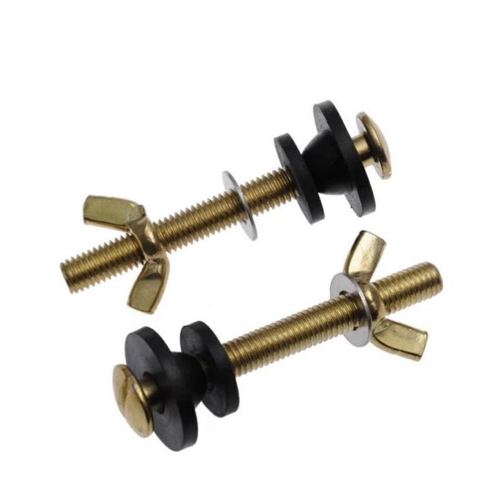 Комплект крепежа бачка к унитазу с гайкой 'барашек' (2 шт) Комплект крепежа бачка к унитазу с гайкой 'барашек' (2 шт)