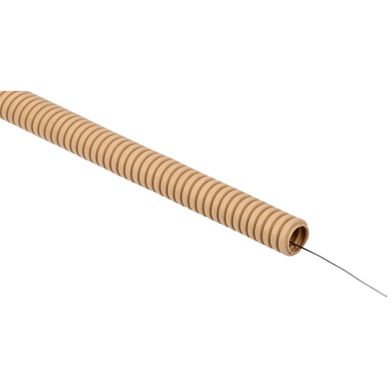 ELASTA Труба гофрированная ПВХ d-16мм с зондом сосна (25м) IEK