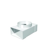 Соединитель Т-образный пластиковый для плоских каналов с фланцевыми воздухораспределителями 60х204/D