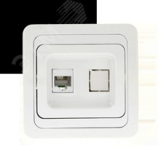 Лондон Розетка RJ-45 1-местная белая EKF