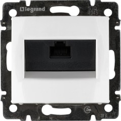 VALENA Розетка компьютерная RJ45х1 UTP белая