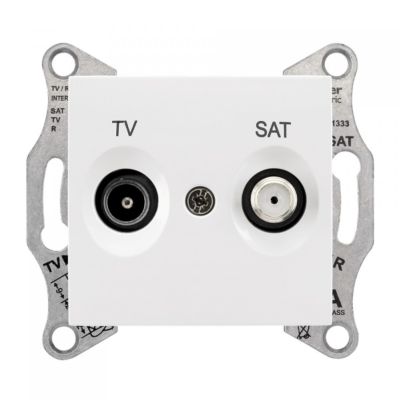 Sedna Розетка TV/SAT оконечная 1dB в рамку белый