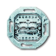 Механизм розетки телекоммуникационной 2х8 RJ11/12 RJ45 категория 3