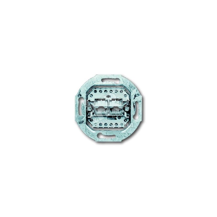 Механизм розетки телекоммуникационной 2х8 RJ11/12 RJ45 категория 3