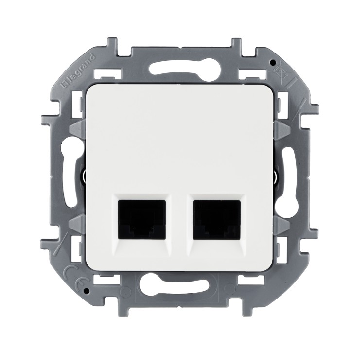 INSPIRIA розетка двойная RJ 45 категория 5e UTP белый