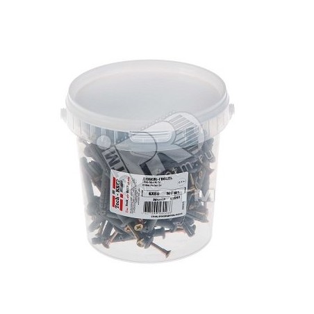 Дюбель-гвоздь 6х60 грибовидный бортик, полипропилен (100шт)