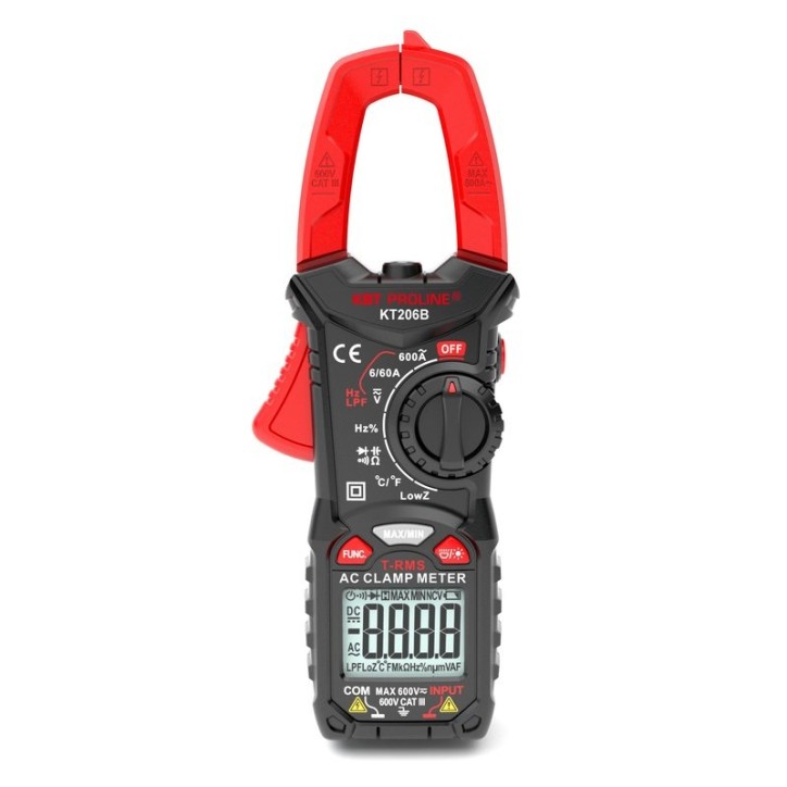 Токовые клещи цифровые KT 206B серия PROLINE Токовые клещи цифровые KT 206B серия PROLINE