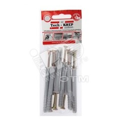 Дюбель-гвоздь 8х80 потайной бортик, полипропилен (10шт)