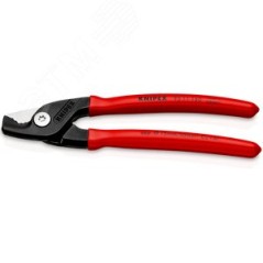 KNIPEX StepCut кабелерез, ступенчатый рез, рез кабель d 15 мм (50 мм2, AWG 1/0), L-160 мм, чёрный, обливные рукоятки, KN-9511160