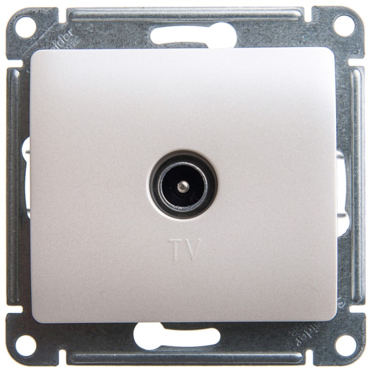 GLOSSA Розетка телевизионная TV проходная 4DB перламутр в рамку GLOSSA Розетка телевизионная TV проходная 4DB перламутр в рамку