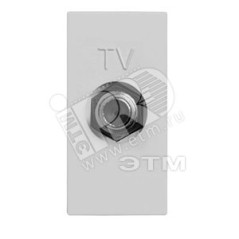 Zenit Розетка телевизионная TV одиночная серебристая