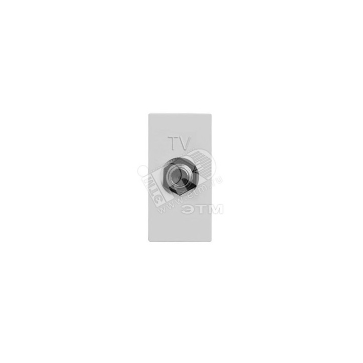 Zenit Розетка телевизионная TV одиночная серебристая