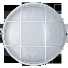 Светильник НПП-100w термостойкий круглый с решеткой IP54 белый