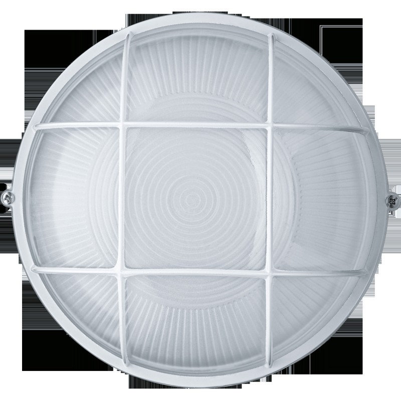 Светильник НПП-100w термостойкий круглый с решеткой IP54 белый