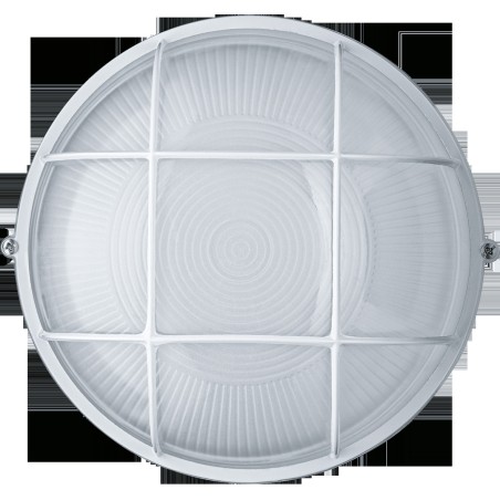 Светильник НПП-100w термостойкий круглый с решеткой IP54 белый
