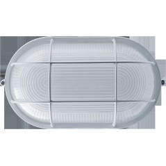 Светильник НПП-100w термостойкий овальный с решеткой IP54 белый