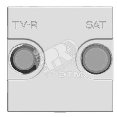 Zenit Розетка телевизионная TV-R-SAT оконечная с накладкой серебро