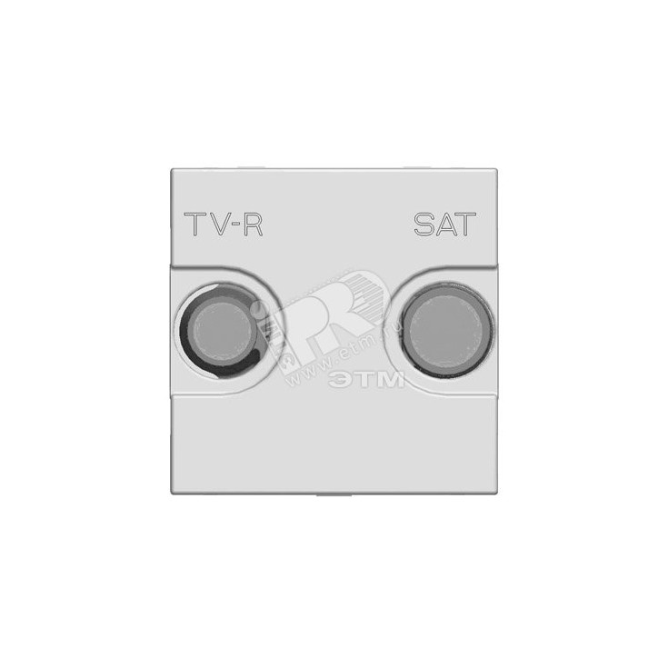 Zenit Розетка телевизионная TV-R-SAT оконечная с накладкой серебро