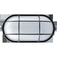 Светильник НПП-60w термостойкий овальный с решеткой IP54 черный