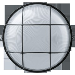 Светильник НПП-100w термостойкий круглый с решеткой IP54 черный