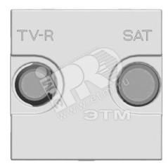 Zenit Розетка телевизионная TV-R-SAT одиночная с накладкой серебро
