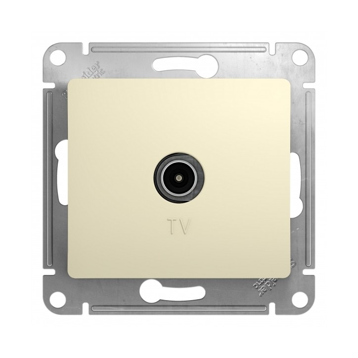 GLOSSA Розетка телевизионная TV в рамку 1дБ бежевая