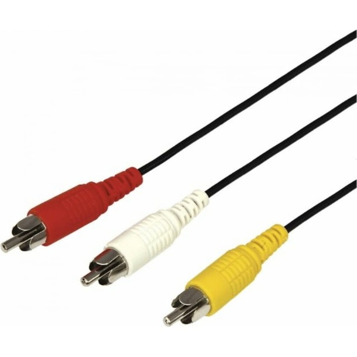 Шнур 3 RCA - 3 RCA, 1.5 м., черный Шнур 3 RCA - 3 RCA, 1.5 м., черный