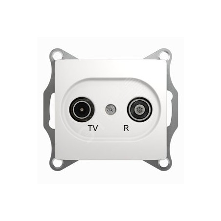 GLOSSA Розетка TV-R одиночная 1DB белый в рамку