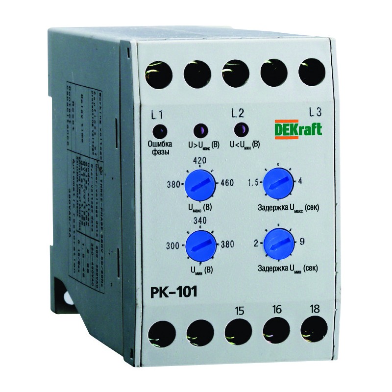 Реле контроля фаз РК-101 380В тип 01