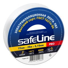 Изолента Safeline 19/25 белый