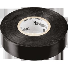 Изолента ПВХ черная 19мм 20м Navigator NIT-A19-20/BL