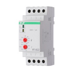 Терморегулятор RT-822 (+30°C-+60°C) на шину DIN, с датчиком RT на проводе, 16А