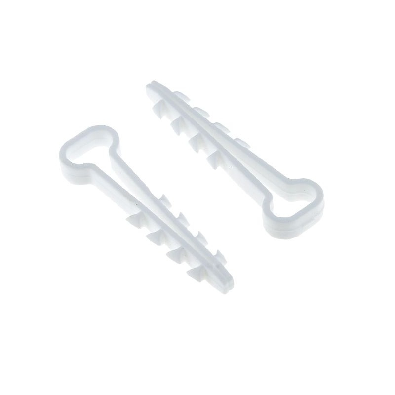 Дюбель-хомут для плоского кабеля 5-8мм нейлон белый Simple (100шт)