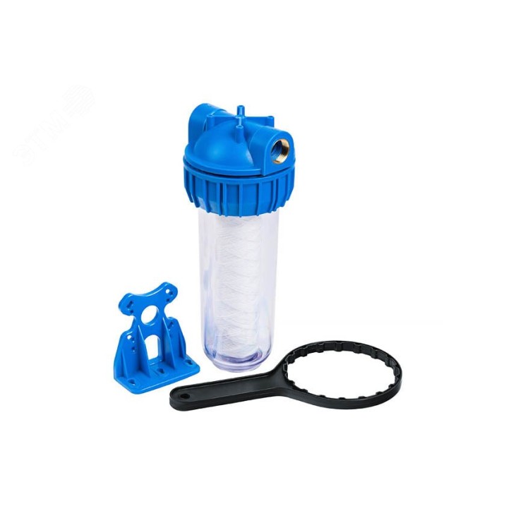 Корпус магистрального фильтра 10' CFC-10K 1/2' с картриджем SC-10W (5мкм)