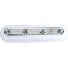 Светильник с датчиком касания 4LED 0,24W (3хААА в комплект не входят), IP40, 178x45x30mm, белый, FN1202