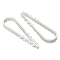Дюбель-хомут для круглого кабеля 11-18мм нейлон белый Simple (100шт)