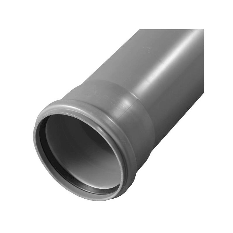 Труба канализационная 110x3000 мм, толщина 2.7, PP однораструбная, серая
