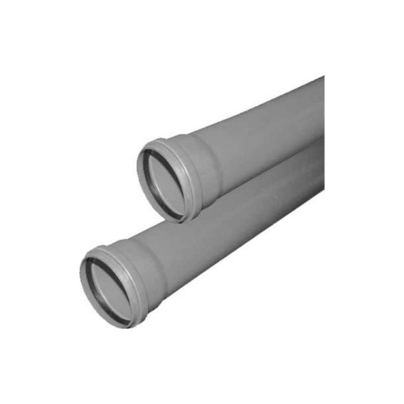 Труба канализационная 110x250 мм, толщина 2.2, PP однораструбная, серая