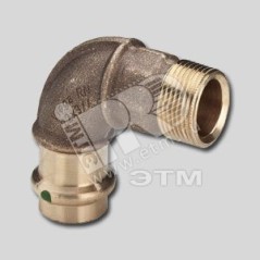 Отвод пресс 22x3/4' НР бронза Sanpress SC-Contur модель 2214
