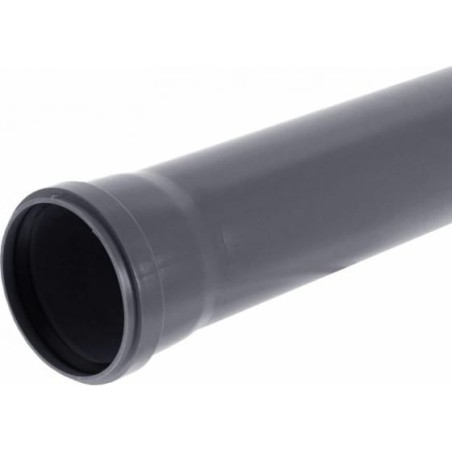 Труба канализационная 32x1000 мм, толщина 1.8, PP однораструбная, серая