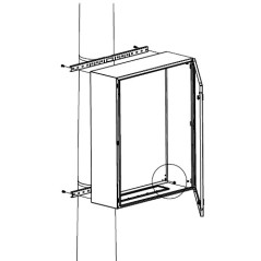 Комплект крепления шкафов CE/RAM box к столбу (ширина шкафа - 400 мм)