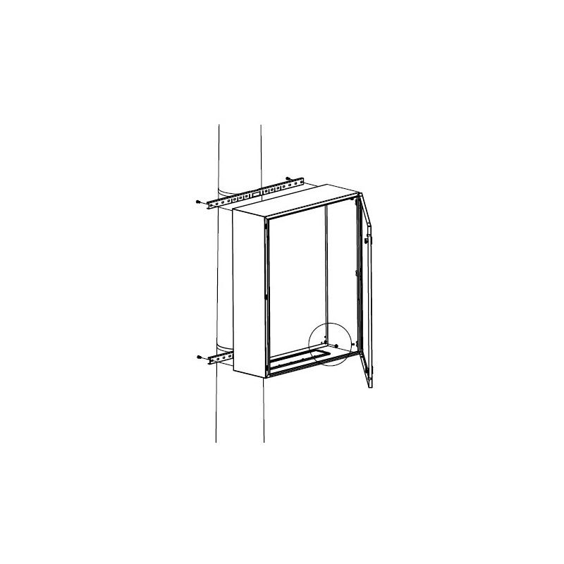Комплект крепления шкафов CE/RAM box к столбу (ширина шкафа - 400 мм)