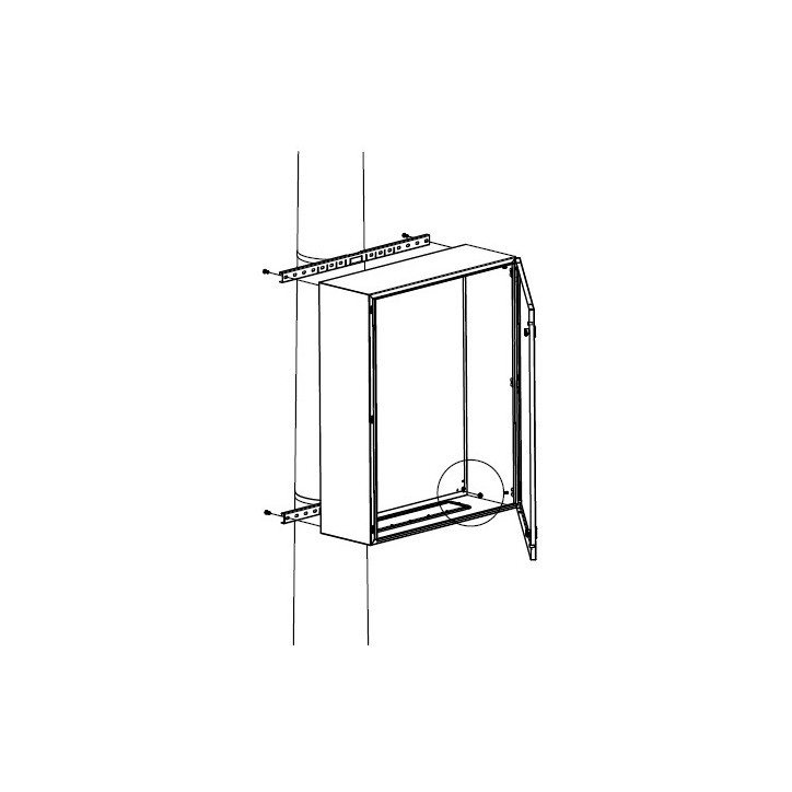 Комплект крепления шкафов CE/RAM box к столбу (ширина шкафа - 400 мм)
