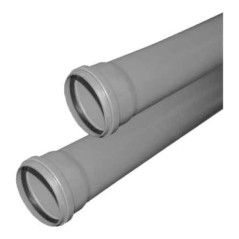 Труба канализационная 50x250 мм, толщина 1.8, PP однораструбная, серая