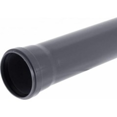 Труба канализационная 40x250 мм, толщина 1.8, PP однораструбная, серая