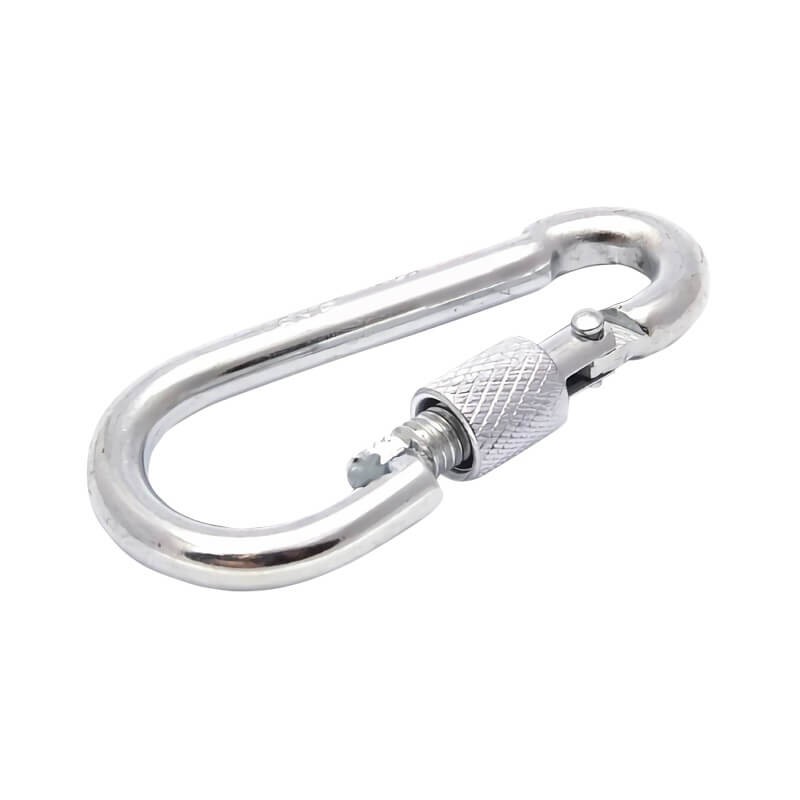 Карабин пожарный М14 DIN5299D c фиксатором